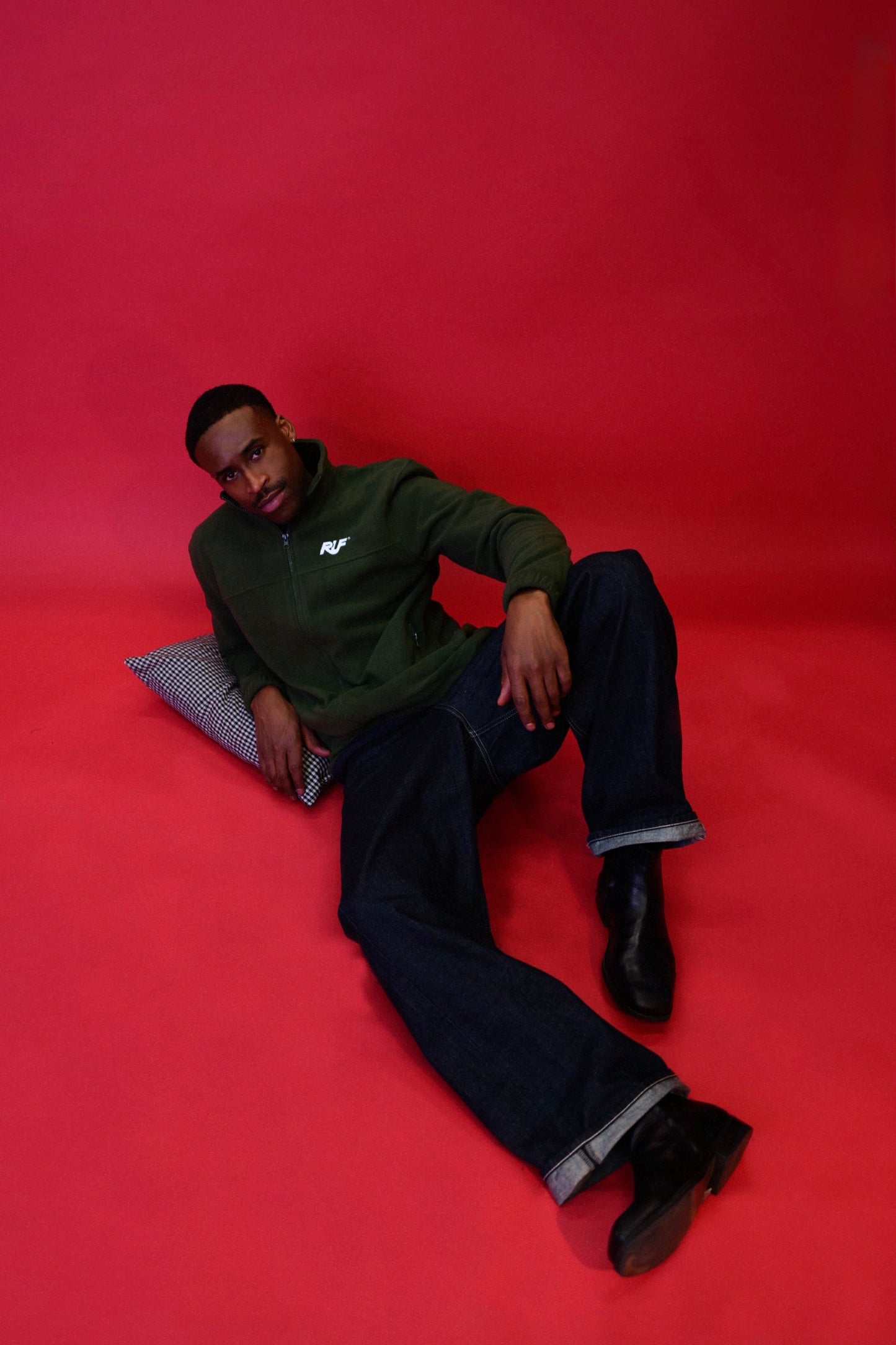 RUF fleece jacket in classic green
